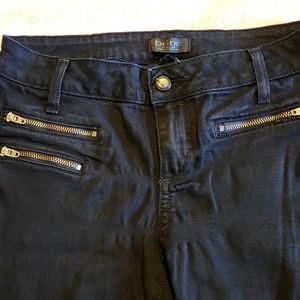 Bebe Black Streatchy Zippered Jeans